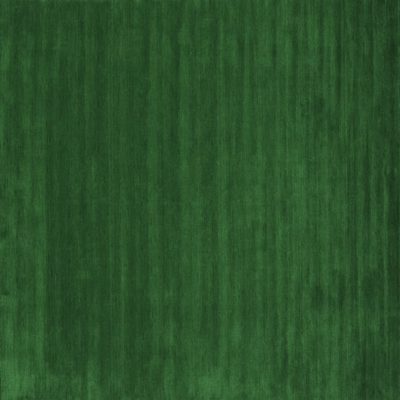 Ahgly Company Indoor Square Abstract Emerald Green Contemporary Area Rugs, 6' Square