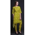 thumbnail image 2 of Bimba Yellow Berries & Leaves Printed Asymmetrical Kurti Tops for Women Indian Summer Dress Tunic Medium, 2 of 6