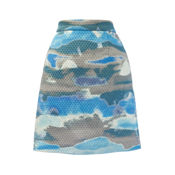 Von Vonni Women's Mini Skirt Medium Blue Multi