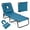 Blue, variant on Costway Folding Beach Sun Lounger with Face Hole & Removable Pillows, 4-Position Backrest Red