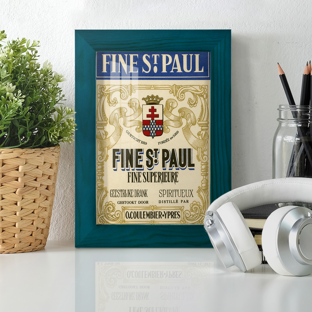 Fine St. Paul -Framed Print w/glass-Ocean Blue