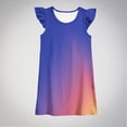 thumbnail image 2 of Plebaso Robes pour Bébés Filles Été Col Rond Manches Volantes Dégradé Robe d'Été Mode Enfants, 2 of 4