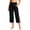 Black, variant on Drovellove Women's Plus Size Cropped Pants with Pockets - Loose Straight Leg Yoga Pants, Soft Stretchy Casual Pants for Lounging, Weekend Errands, or Relaxed Office Days