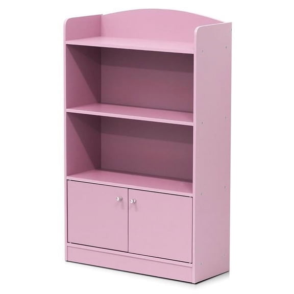 Kidkanac Bookshelf with Storage Cabinet, Pink