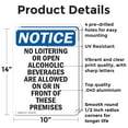 thumbnail image 2 of (2 Pack) No Loitering Or Open Alcoholic OSHA Notice Sign 10 Inch X 14 Inch Indoor / Outdoor Rust-Free Aluminum Metal Signs for Workplace, Workshop, and Construction Site, Made in the, 2 of 8