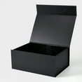 thumbnail image 6 of 9.25"X6.7"X3.93" Geoto A5 Deep Size Gift Wrapping Box, Magnetic Closure Collapsible White Black Magnet Gift Packaging Box(Black with Ribbon), 6 of 6