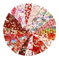 thumbnail image 4 of 20 piezas de Tela acolchada Sunnimix estampado de patrones de algodón grueso tiras de rollo de gelatina estilos japoneses para manta bricolaje, 4 of 8
