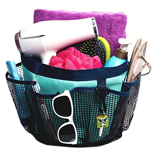 Fancii Portable Mesh Shower Caddy Tote for College Dorm, Quick Dry, 7