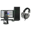 SAMSON G-Track Pro Podcasting Podcast Mic w/Interface+Beyerdynamic Headphones