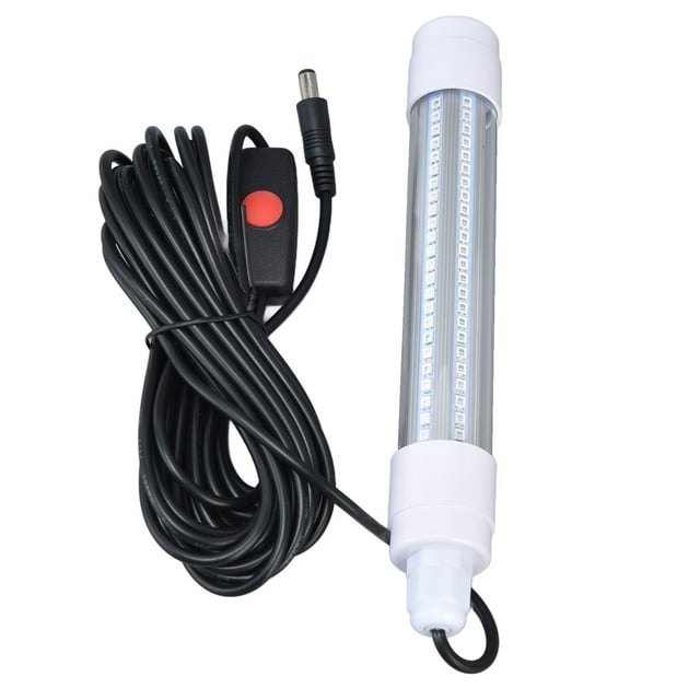 Lumière de Pêche Submersible, Protection IP68 16W AC12-36V 144 LEDs Lumière LED pour Aquarium Lumière Blanche, Lumière Chaude, Lumière Verte, Lumière Bleue