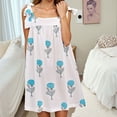 thumbnail image 2 of Taqqpue Women's Square Neck A-Line Sleeveless Mini Dress Summer Floral Print Tie Shoulder Cami Dress Flare Hem Boho Mini Dress Club Party Little Short Sundress, 2 of 7