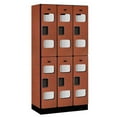 thumbnail image 1 of Salsbury S-32368CHE 36 In. W X 76 In. H X 18 In. D 2-Tier See-Through Designer Wood Locker In Cherry, 1 of 1