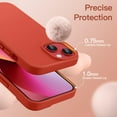 thumbnail image 5 of JETech Silicone Case for iPhone 13 Mini 5.4-Inch, Silky-Soft Touch Full-Body Protective Phone Case, Shockproof Cover with Microfiber Lining (Orange Red), 5 of 6