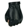 thumbnail image 3 of Negro 1 Par De Cuero De La Pu Guantes De Medio Dedo ., 3 of 9