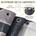 thumbnail image 6 of Inadays Shower Curtain Liner Mid Century Modern Navy Blue Boho Leaves Shower Heavy Duty Curtains Bathroom Decor Sets Waterproof with Hooks, 72x72in, 6 of 9