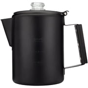 COLETTI Black Bozeman Percolator Coffee Pot  Camping Coffee Pot, Coffee Percolator  Americas Sleekest Percolator  Pure Stainless Steel, NO Aluminum or Plastic (9 Cup)