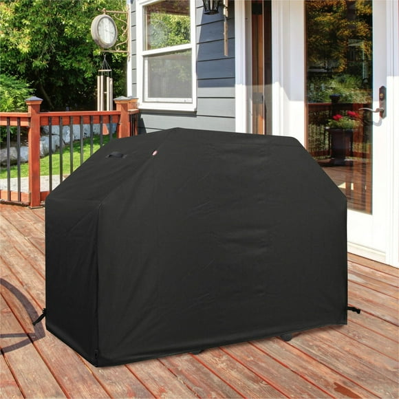 Expert Grill 60” Grill Cover, Abrasion & Water Resistant Black PVC., Deluxe 3 -4 Burner 60" Water-Resistant Grill Cover, Protect your Grill year round from rain, snow, sun and dust with durable black ripstop water resistant material, webbing handles stiched to top of cover to put on and take off grill. Size: 60" W x 18" D x 43" H