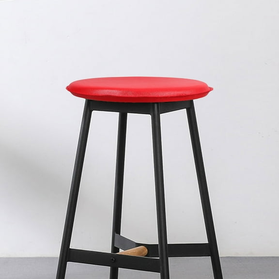 HOMEMAXS  Stool Swivel Chair Base Solid Wood Round Work Office