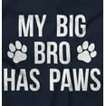 thumbnail image 2 of My Big Brother Has Paws Romper Boys or Girls Infant Baby Brisco Brands 6M, 2 of 7