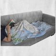 thumbnail image 5 of Swans Soft Flannel Fleece Throw Blanket, Gracious Animals in River Reflections Floral Art, Cozy Plush for Indoor and Outdoor Use, 60" x 80", Pale Blue Multicolor, by Ambesonne, 5 of 5