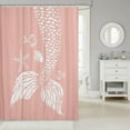 thumbnail image 2 of Pink Mermaid Shower Curtain 72x72 inch,Summer Fish Tail Bathroom Curtain for Bathtubs,Girly Mermaid Tail Fabric Shower Curtain Set,Coastal Starfish Waterproof Bathroom Curtains, 2 of 6