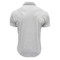 thumbnail image 4 of WAVSUF Lapel Polos Men Soft Pique Polo Shirt Button T-Shirt Light Gray Size XL, 4 of 6