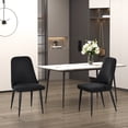 thumbnail image 2 of HOMCOM Dining Chair Set of 2, Fabric Upholstered Side Chairs for Kitchen, 2 of 9