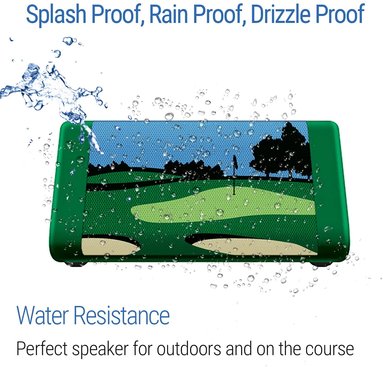 OontZ Angle 3 Wireless Portable Bluetooth Speaker, Golf-Green
