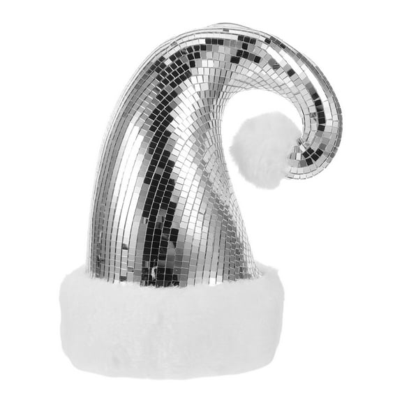 LOLIPPYY Reflective Santa Hat Ornament for Christmas Tree Hanging Holiday Decoration
