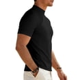 thumbnail image 5 of Mens Mock Turtleneck Shirts Casual Cotton Short Sleeve Shirt Basic Half Neck T-Shirts, 5 of 10