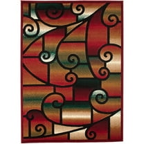 Allstar Rugs Allstar Modern and Chic Traditional Aubusson Rug Red 5' 2"x7' 1" 5' x 8' Industrial