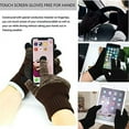 thumbnail image 3 of FREEYOKA Winter Unisex Beanie Hat Scarf Touchscreen Gloves Set, Beanie Gloves Neck Warmer Set with Warm Knit Fleece Lined (Coffee), 3 of 5