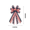 thumbnail image 3 of Huge Memorial Day Savings! Boovnll 4th of July Bows, Red White Blue Stars Stripe Large Independence Day Bows Patriotic Bows for Indoor, Outdoor, Holiday, Memorial Day Decor, 4th of July Decorations, 3 of 7