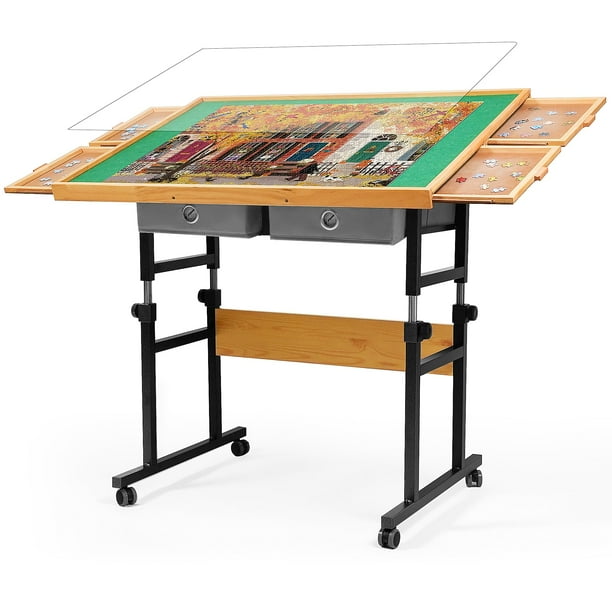 Puzzle Table Builder Butler para 1500 piezas con cajones y funda