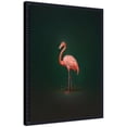 thumbnail image 4 of Kate and Laurel Framed Canvas Wall Art Print Flamingo Side View Rich Green Backdrop by The Creative Bunch Studio, 18 x 24 Sylvie Beaded Black Frame, Modern Contemporary, Animal Art for Wall Decor, 4 of 8