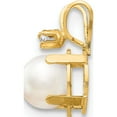thumbnail image 2 of 14K Yellow Gold Diamond & Fw Cultured Pearl Birthstone Pendant (12 X 4.5) Made In India xbe161, 2 of 5