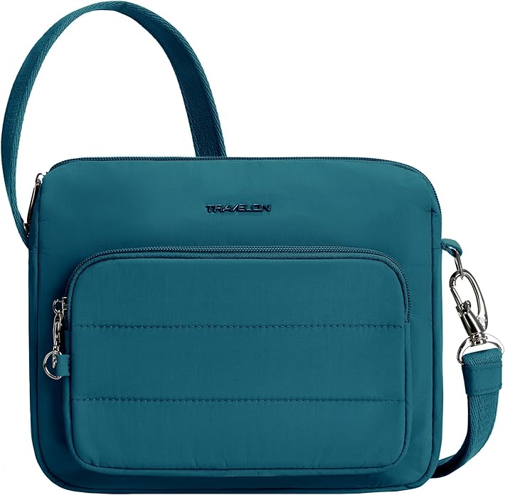 Travelon Anti-Theft Active Small Crossbody, Teal - Walmart.com display picture 1