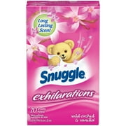 Snuggle Exhilarations Fabric Softener Dryer Sheets, Wild Orchid & Vanilla, 70 Count