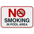 thumbnail image 1 of Pool Sign, No Smoking in Pool Area Sign,, 1 of 8