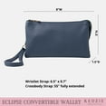 thumbnail image 4 of Kedzie Eclipse Convertible Wallet Crossbody Bag in Vegan Leather, Navy (Women's), 4 of 8