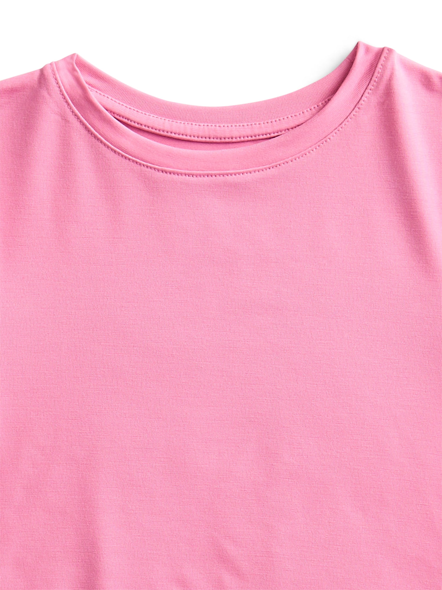 Athletic Works Girls Active Tee with Short Sleeves, 2-Pack, Sizes 4-18 & Plus