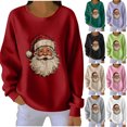 thumbnail image 5 of Yangnuo Womens Trendy Casual Christmas Theme Crew Neck Sweatshirts 2025 Ladies' Fashionable Loose Casual Letter Printed Long Sleeved Round Neck Sweatshirt Top, 5 of 5