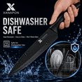 thumbnail image 7 of Xanapon 13-Piece Knife Set for Kitchen, Built-in Sharpener Block, German Stainless Steel, Dishwasher Safe, Black, 7 of 7