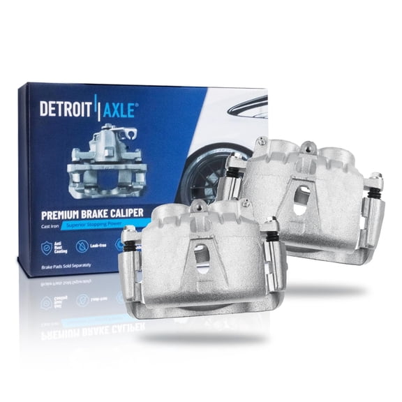 Detroit Axle - Front Brake Calipers with Brackets Replacement for Chevrolet GMC Express Silverado Savana Sierra 3500 Classic HD 4500