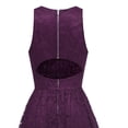 thumbnail image 4 of HKEJIAOI Liquidation d'Économies Robes Décontractées pour Femmes Cadeau de la Saint-Valentin Mode Féminine Robe de Soirée Sans Manches en Grenadine Brodée Col Rond Robe de Fête Violette, 4 of 7