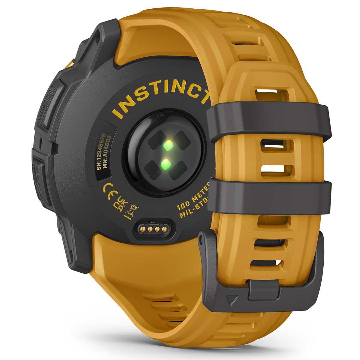 Garmin Instinct 3 Alpine Rush Solar (Sunburst/Gray, 45 mm) Outdoor GPS Smartwatch Bundle with PlayBetter Portable Charger & HD Screen Protectors