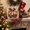 thumbnail image 4 of Christmas 3D Punch Needle Art Kit for Beginners, DIY Fabric Stamping Craft Set With Stand Frame, Vintage Holiday Wall Decor Handmade Gift, 4 of 6