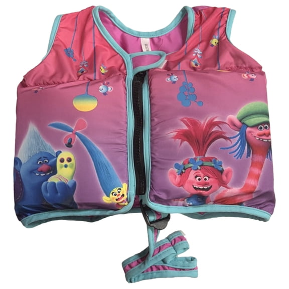 Toddler Girls Pink Trolls Swim Vest 2-4 years
