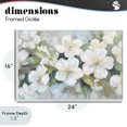 thumbnail image 4 of Stupell Industries Traditional Painted White Flowers in Leaves White Framed Giclee Art, 24 x 16, by Petals Prints Design, 4 of 8
