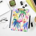 thumbnail image 7 of 12.5" x 9" Acrylic Clipboard with Silver Metal Clip Office and Classroom Essential Flamingos and Palm Trees, 7 of 7